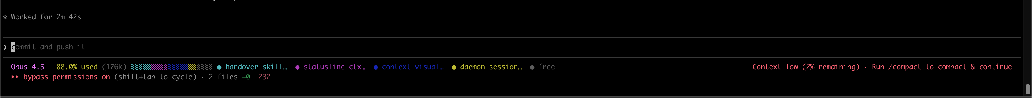 Statusline with different segments